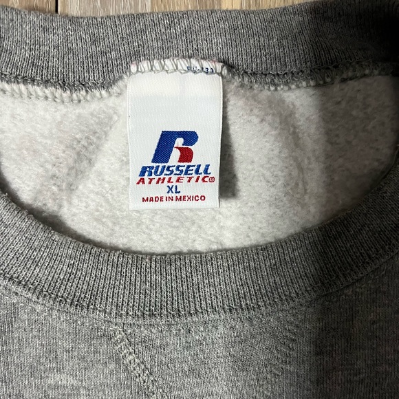 Vintage Y2K Russell Athletic Blank Gray Crewneck Sweatshirt Men’s Size XL - Picture 4 of 6